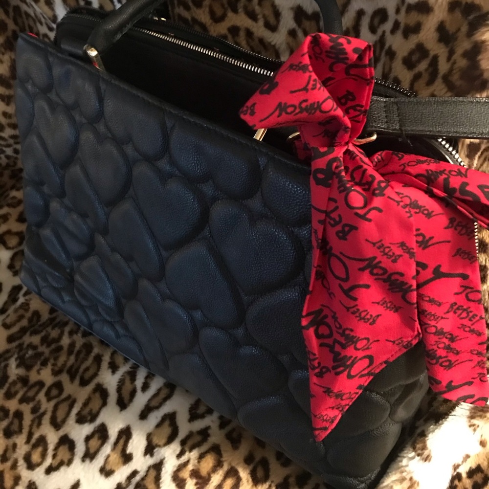 Betsey Johnson Quilted Heart Bag